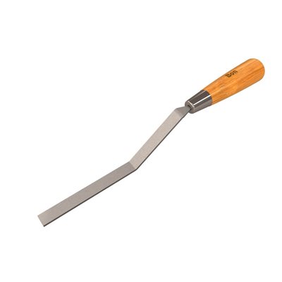 CARBON STEEL CAULKING TROWELS- STIFF - SQUARE 1/4" WITH WOOD HANDLE
