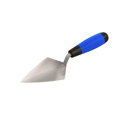 CARBON STEEL POINTING TROWEL - 6" WITH COMFORT GRIP HANDLE