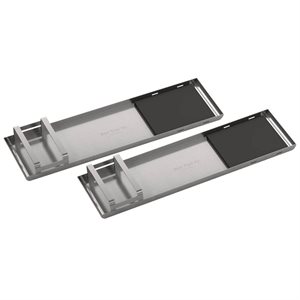 KNEE BOARDS - STAINLESS STEEL WITH RUBBER PADS (PAIR)