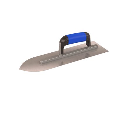 POINTED FRONT TROWEL - 14" x 4" WITH COMFORT GRIP HANDLE