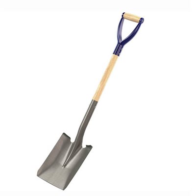 SHOVEL - SQUARE POINT WITH 27" D WOOD HANDLE
