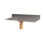 90° EDGE HAWK - 12" x 6" STAINLESS STEEL - 1 1/2" LIP WITH WOOD HANDLE