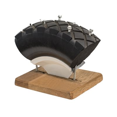 FLAT TIRE DISPLAY - 1/4 OF TIRE