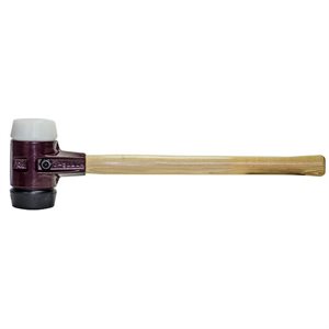 SIMPLEX MALLET BLACK RUBBER/SUPERPLASTIC FACE - 6.10 LB - CAST IRON HOUSING - WOOD HANDLE 