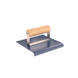 BLUE STEEL EDGER - 6" x 6" - 3/8" RADIUS 1/2" DEPTH WOOD HANDLE