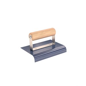BLUE STEEL EDGER - 6" x 4" - 5/8" RADIUS 7/8" DEPTH WOOD HANDLE