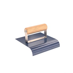 BLUE STEEL EDGER - 6" x 6" - 1" RADIUS 1 1/8" DEPTH WOOD HANDLE
