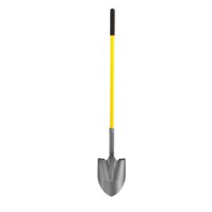 SHOVEL - ROUND POINT WITH 48" FIBERGLASS HANDLE