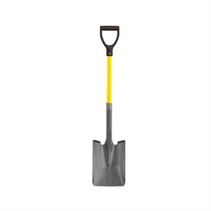 SHOVEL - SQUARE POINT WITH 27" D FIBERGLASS HANDLE