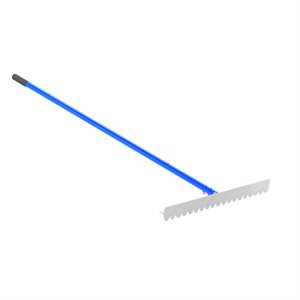 BLUNT TOOTH T-CONNECTOR LUTE RAKE - 30" WITH 6' HANDLE
