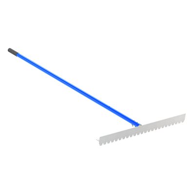 BLUNT TOOTH T-CONNECTOR LUTE RAKE - 36" WITH 6' HANDLE