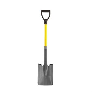 CLOSED BACK SHOVEL - SQUARE POINT WITH 27" D FIBERGLASS HANDLE