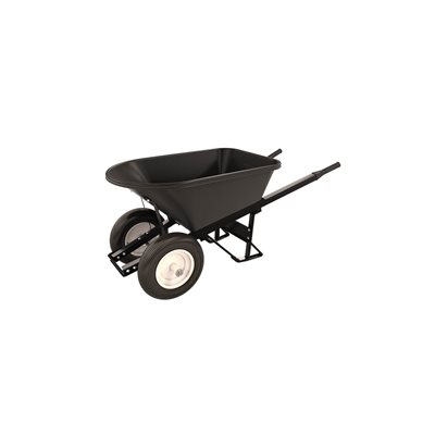 POLY TRAY BARROW - 5 3/4 CU FT - DOUBLE RIBBED TIRE STEEL HANDLE