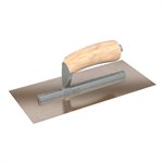 GOLDEN STAINLESS STEEL FINISHING TROWEL - SQUARE END - 11 X 5 - CAMEL BACK WOOD HANDLE