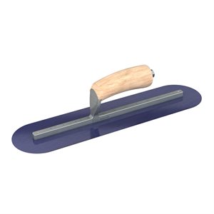 BLUE STEEL FINISHING TROWELS - ROUND END
