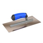GOLDEN STAINLESS STEEL FINISHING TROWEL - SQUARE END - 11 X 5 - COMFORT WAVE HANDLE