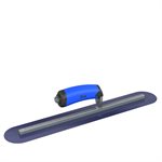 BLUE STEEL FINISHING TROWEL - ROUND END - 18 X 3 - COMFORT WAVE HANDLE 