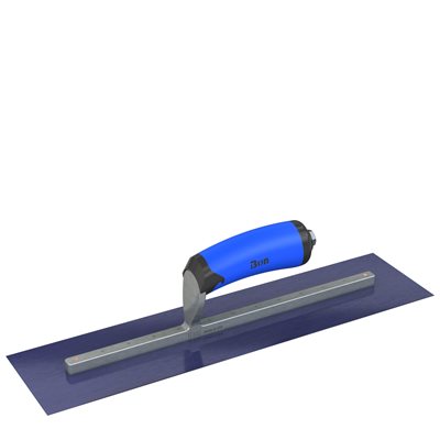 ULTRA FLEX BLUE STEEL FINISHING TROWEL - SQUARE END - 16 X 4 - COMFORT WAVE HANDLE