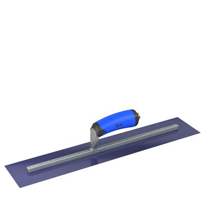 ULTRA FLEX BLUE STEEL FINISHING TROWEL - SQUARE END - 20 X 4 - COMFORT WAVE HANDLE
