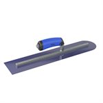BLUE STEEL FINISHING TROWEL SQUARE END/ROUND END - 20 X 4 - COMFORT WAVE HANDLE 