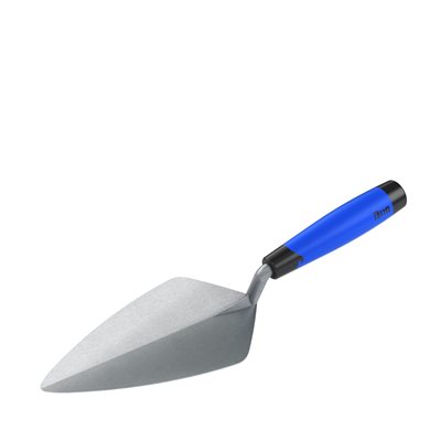 NARROW LONDON FORGED STEEL BRICK TROWEL - 9" WITH COMFORT HANDLE