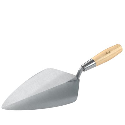 WIDE LONDON FORGED STEEL BRICK TROWEL - 11" WITH  WOOD HANDLE