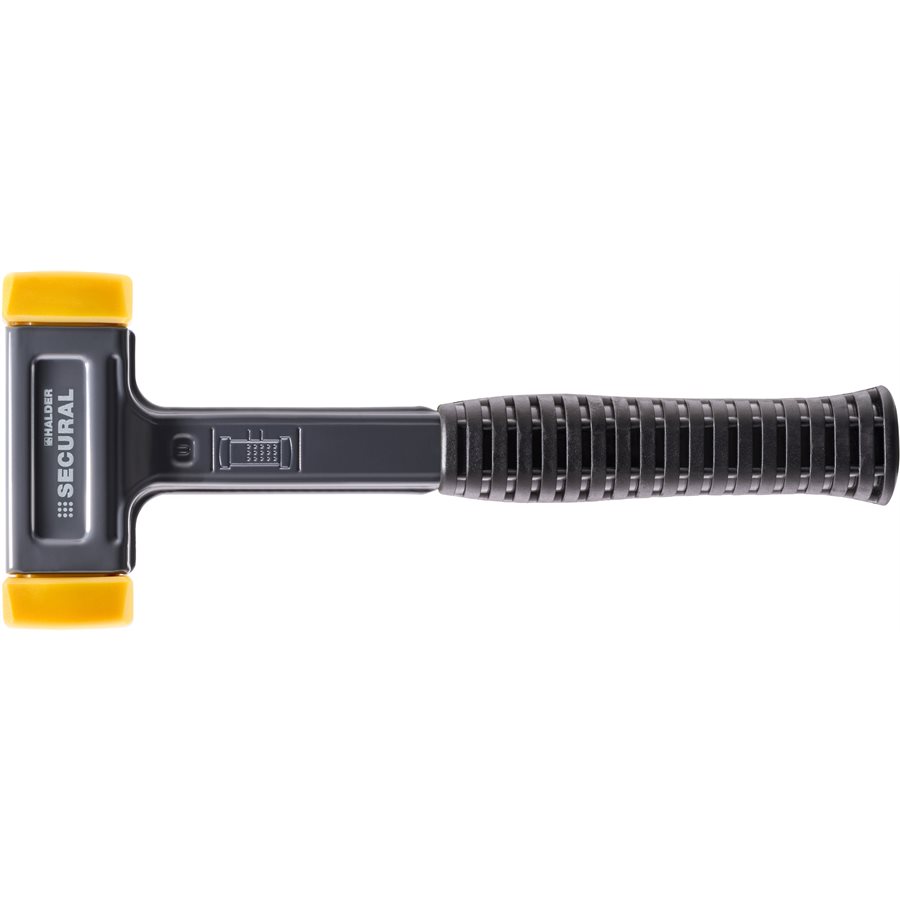 SECURAL DEAD BLOW HAMMER - POLYURETHANE FACE - 1.50 LB - STEEL HOUSING WITH RUBBER GRIP 
