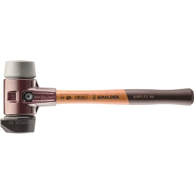 SIMPLEX MALLET GREY RUBBER/STAND UP BLACK RUBBER FACE - 6.46 LB - CAST IRON HOUSING - WOOD HANDLE 