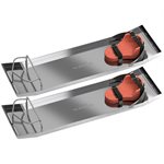 KNEE BOARDS - STAINLESS STEEL CURVED END WITH KNEE PADS (PAIR)