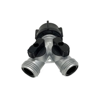 HOSE CONNECTOR - DOUBLE SHUT OFF "Y" - ZINC