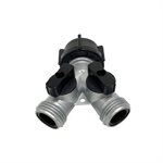 HOSE CONNECTOR - DOUBLE SHUT OFF "Y" - ZINC