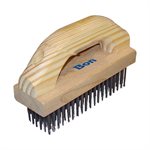 WIRE BRUSH - 7 1/8" x 2 1/4" WITH WOOD HANDLE