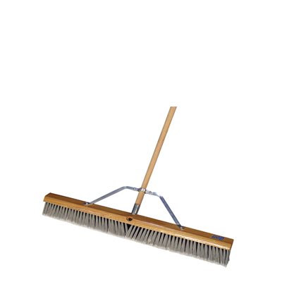 HEAVY DUTY SILVER TIP FLAGGED BROOM - 30" WITH 5' WOOD HANDLE